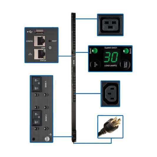 TRIPP LITE PDU SWITCHED 5/5.8KW C19 LX PLAT