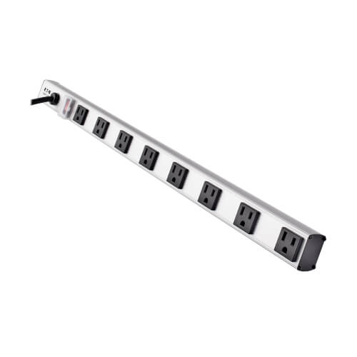 TRIPP POWER STRIP RIGHT ANGLE 8OUT 5-15R 120V 15FT CORD 24IN LEN