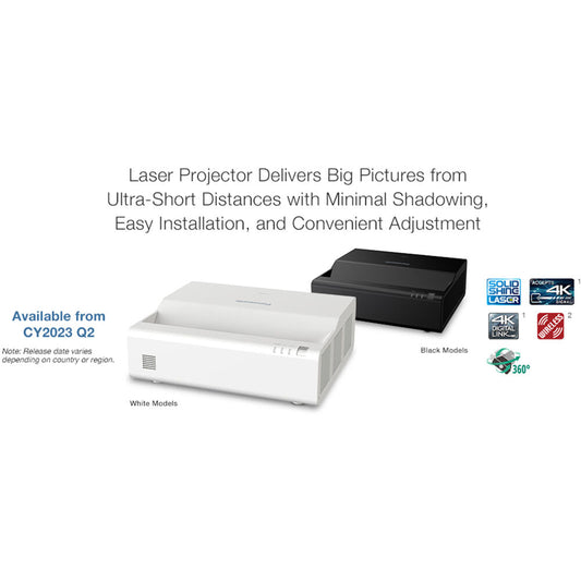 PANASONIC 5200 LUMENS, WUXGA, ULTRA SHORT THROW, LASER, BLACK