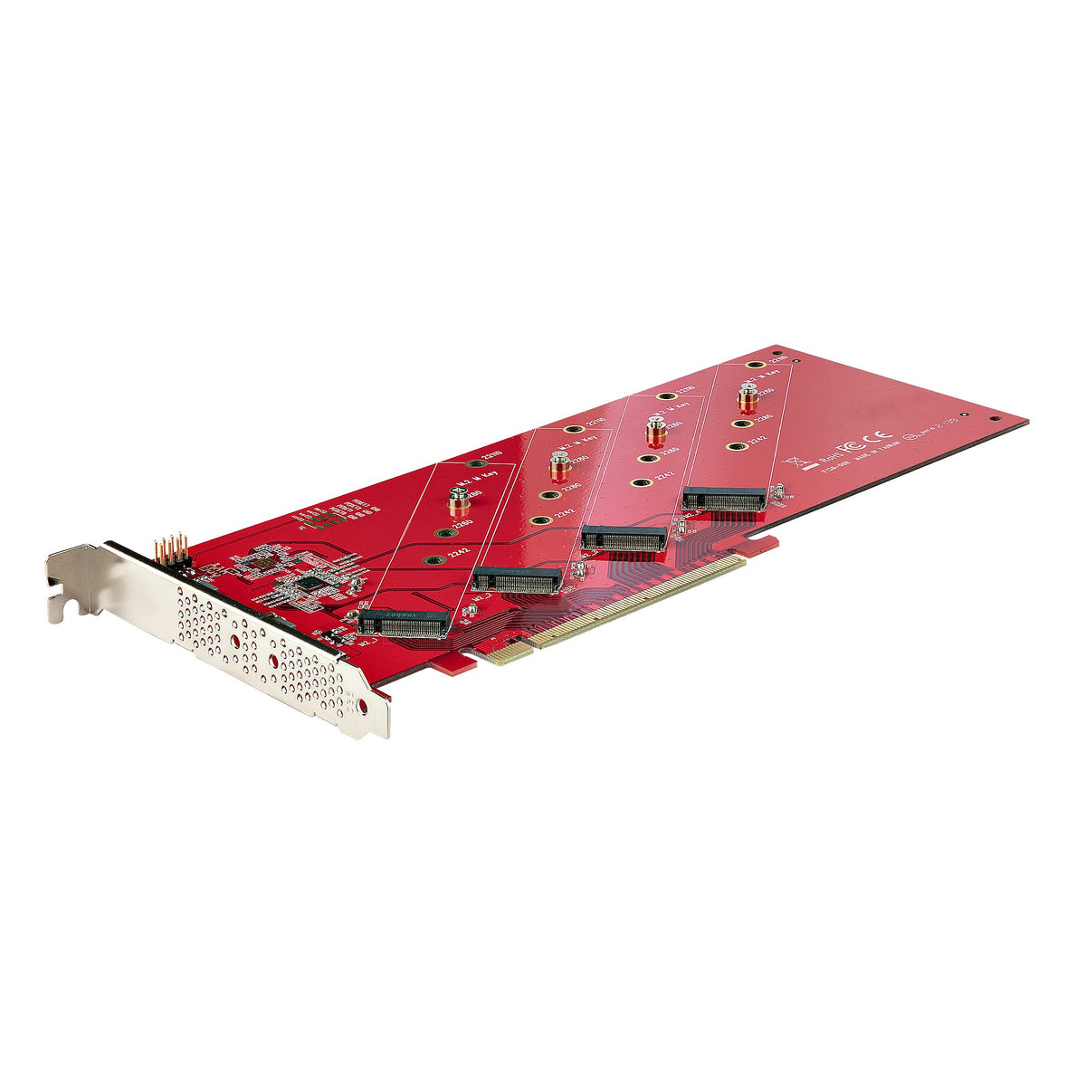 StarTech Quad M.2 PCIe Adapter Card enables installation of 4x PCIe M.2 SSDs (NVMe/AHCI)
