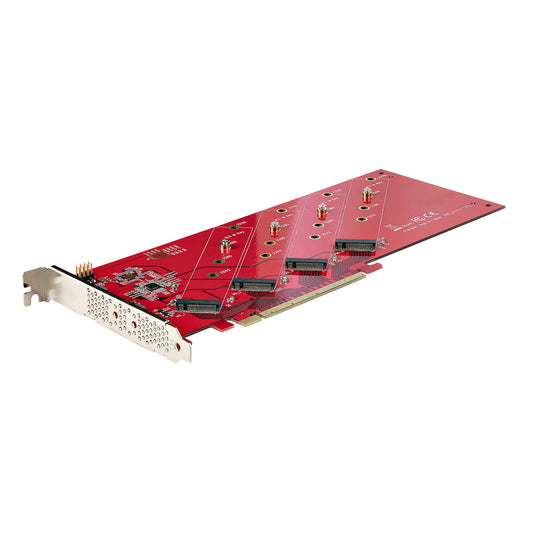 StarTech Quad M.2 PCIe Adapter Card enables installation of 4x PCIe M.2 SSDs (NVMe/AHCI)