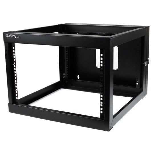 StarTech 6U HINGED WALLMOUNT OPEN FRAME CABINET SERVER RACK 22IN BLK