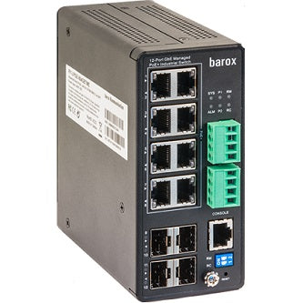 Barox Switch,DIN,GE:8xPoEat+4xSFP,ExtTmp