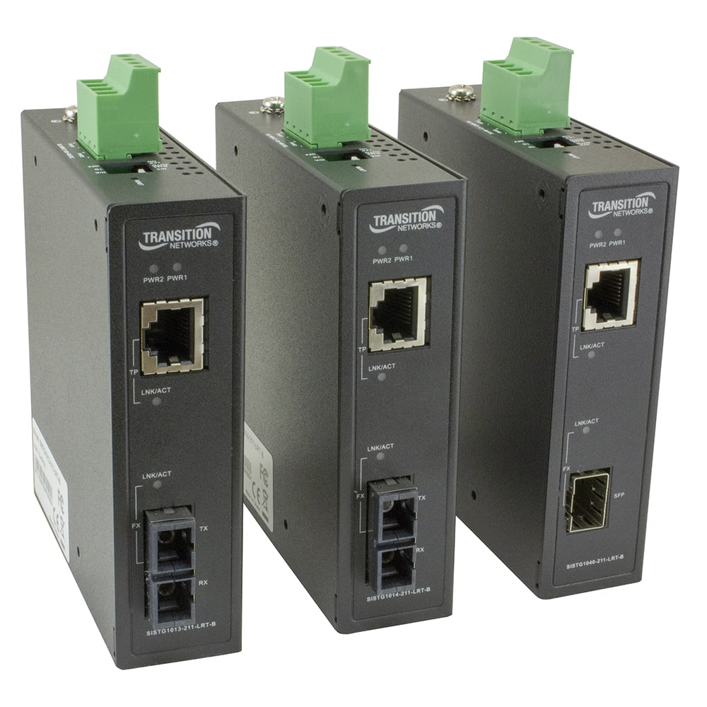 Transition Ind Media Converter, 10/100/1000Base-T t