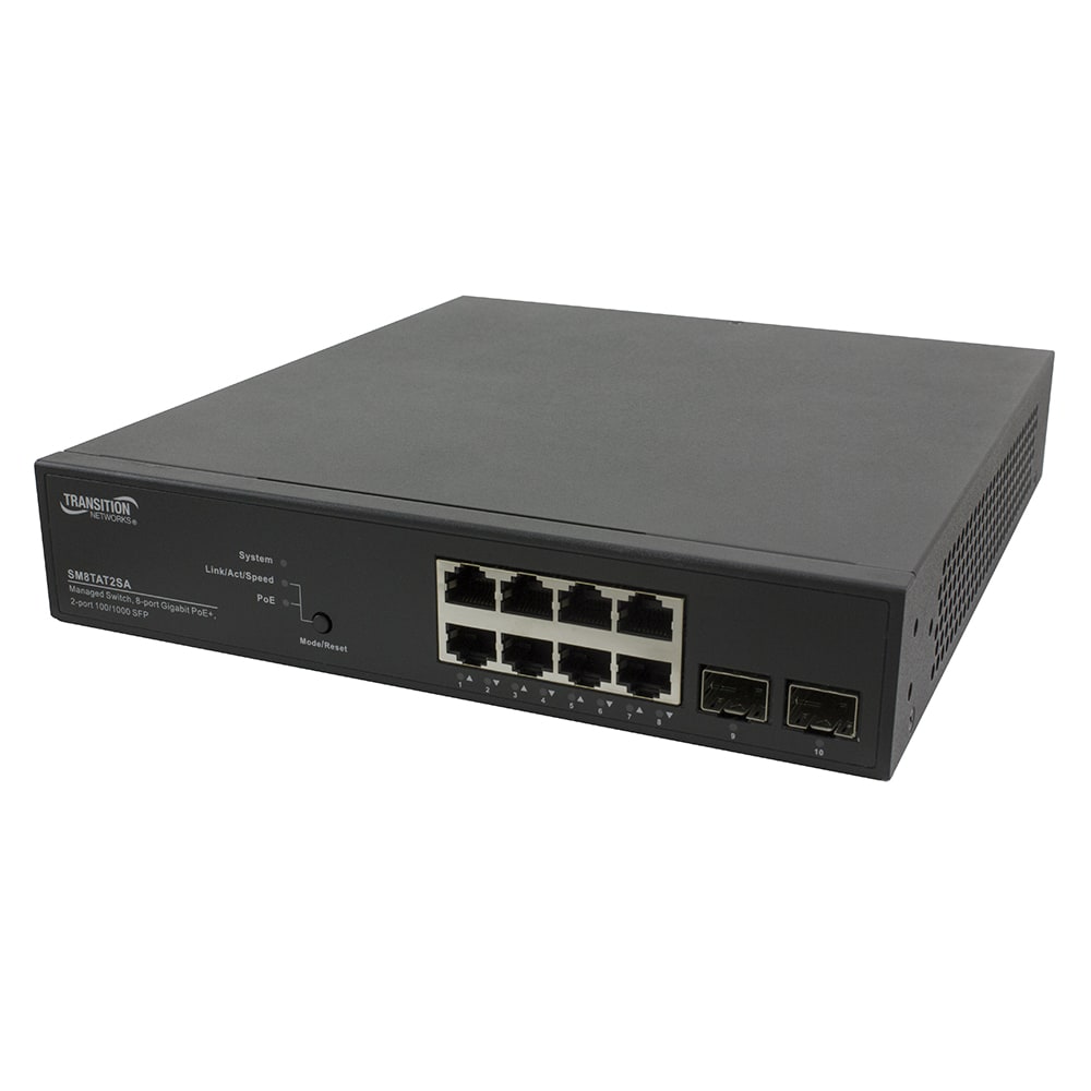 Transition Smart Managed PoE+ Switch, 8-port