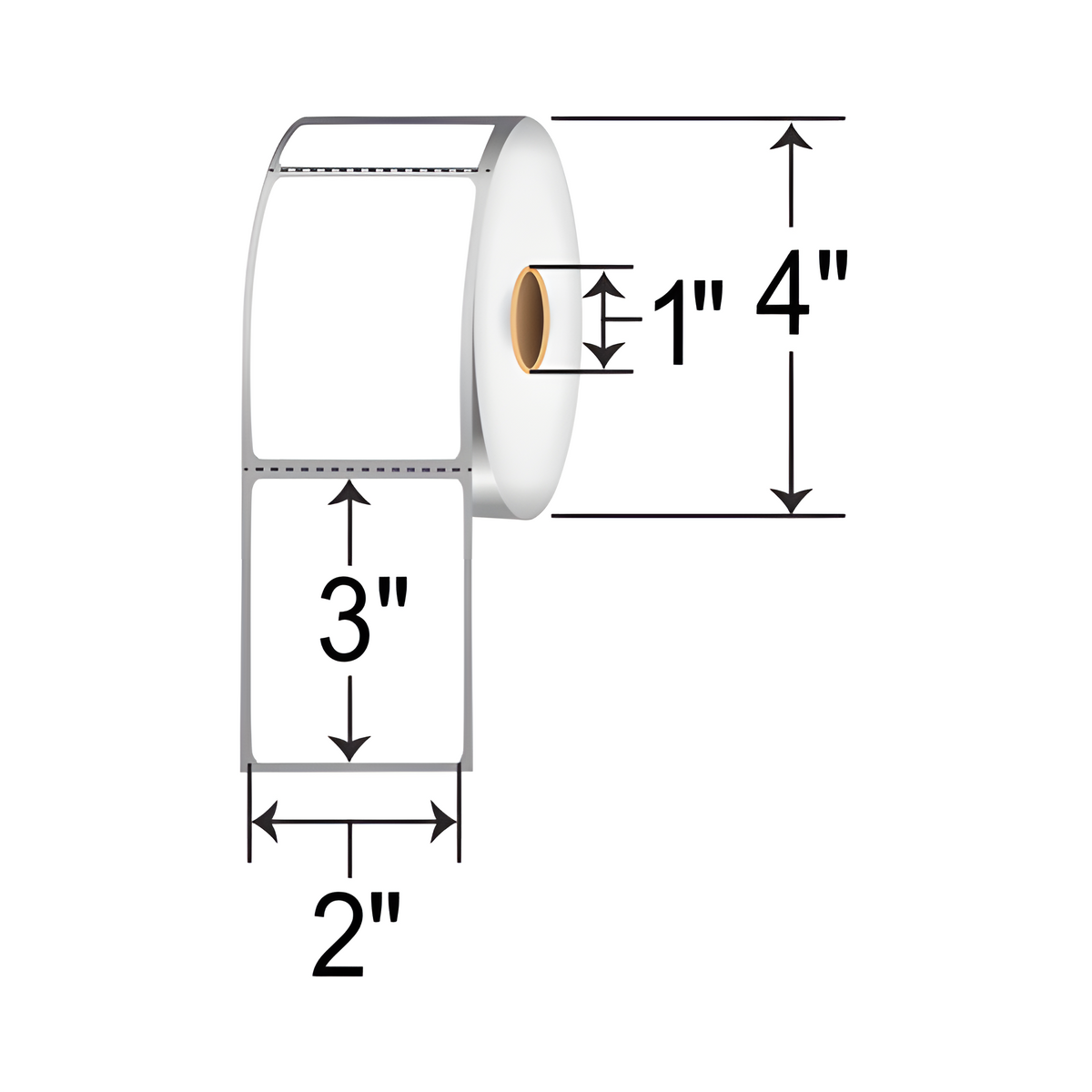 Sato LABEL 2 x 3, 1-ID 4-OD PERF OUT 600/RL