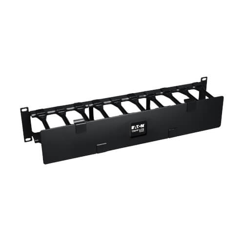 TRIPP SmartRack 2U High Capacity Horizontal Cable Manager - Finger duct with dual-hing