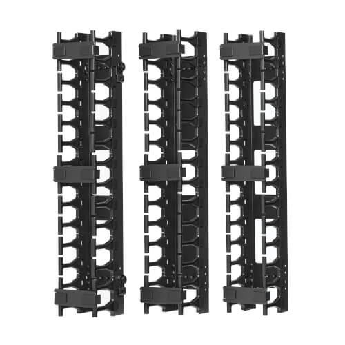 TRIPP SmartRack 3-in. (7.62 cm) Wide High Capacity Vertical Cable Manager - Double fin