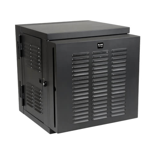 TRIPP Rack Enclosure - Steel - Black - Hinged Cabinet for Convenient Access;Keeps Impo