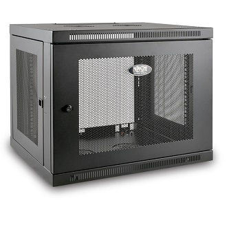 Tripp 9U Wall Mount Rack Enclosure Server Cabinet Low Profile Deep