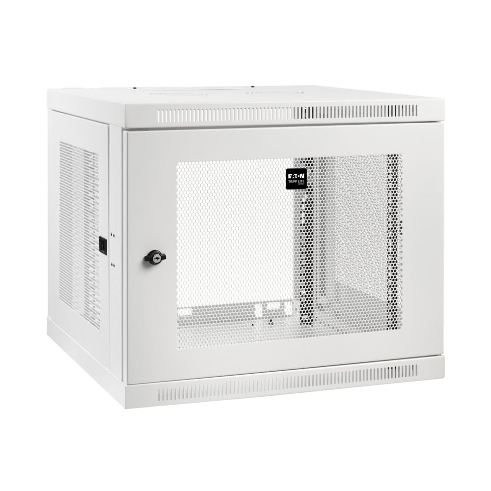 TRIPP SmartRack 9U Low-Profile Switch-Depth-Plus Wall-Mount Rack Enclosure Cabinet, Wh