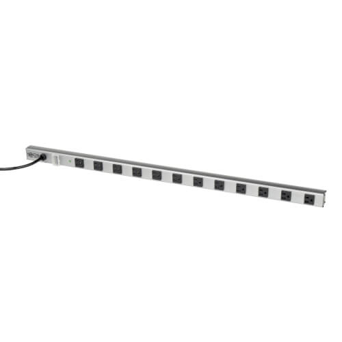 TRIPP SS3612 - Surge Protector - 120V - Circuit Breaker - (12) 5-15R - Silver - Lifeti