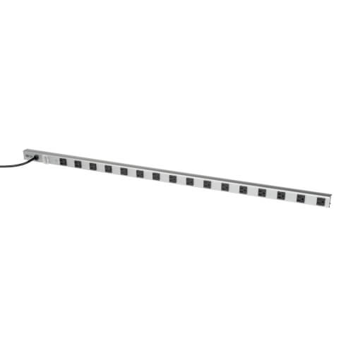 TRIPP SS7415-15 - Surge Protector - 120V - Circuit Breaker - (16) 5-15R - Silver - Lif