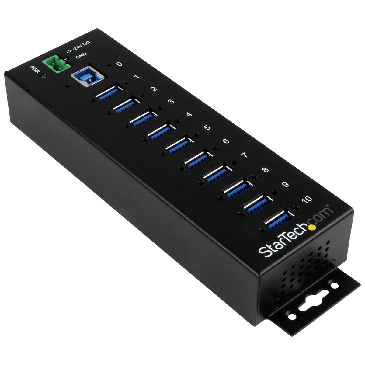 StarTech RUGGED METAL 10PORT USB 3.0 HUB DIN RAIL SURFACE MOUNTABLE HUB