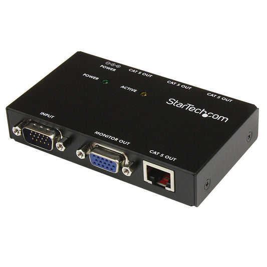 StarTech Extend and distribute a VGA signal to up to 4 displays over Cat5 cable - vga ove