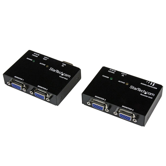 StarTech Extend and distribute a VGA signal to 2 local, and 2 remote displays over Cat5 o