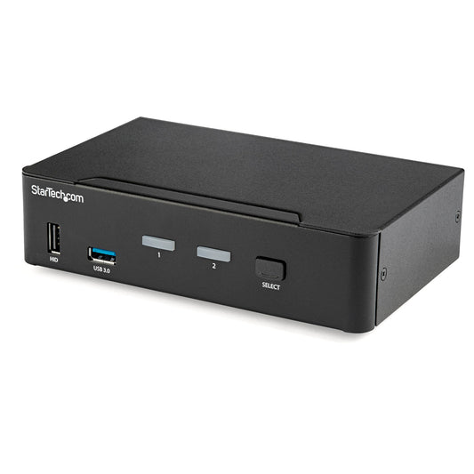 StarTech 2 Port DisplayPort KVM Switch w/USB Hub hotkey/push button switching - 3840 x 21