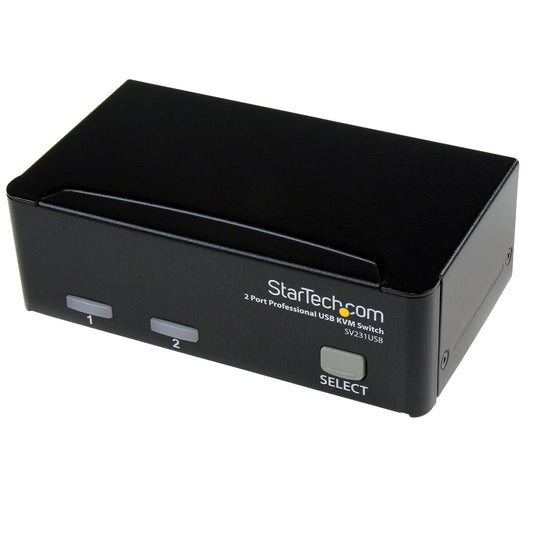 StarTech Control 2 USB VGA based computers with this complete KVM kit including cables -