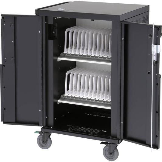 BRETFORD 2 shelves, store and charge up to 24 devices, AC Charging, Provides extra access