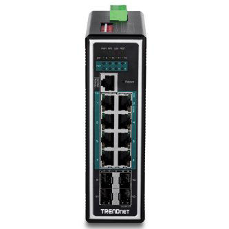 TRENDnet 12-Port Gigabit L2 Managed PoE+ DIN-Rail