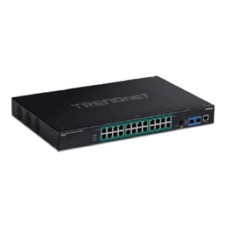 TRENDnet 26-Port Industrial Gigabit L2 Managed PoE+ Rackmount Switch
