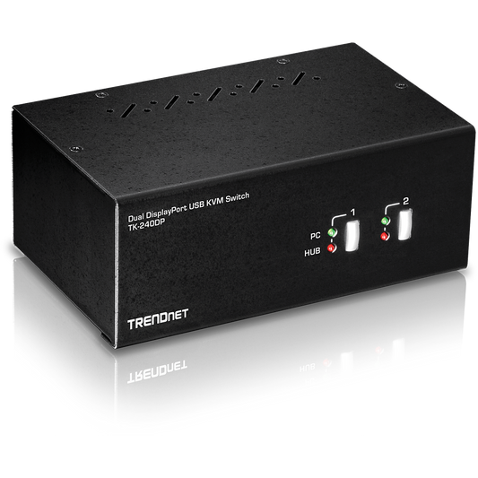 TRENDnet 2-Port Dual Monitor Display Port KVM Swi