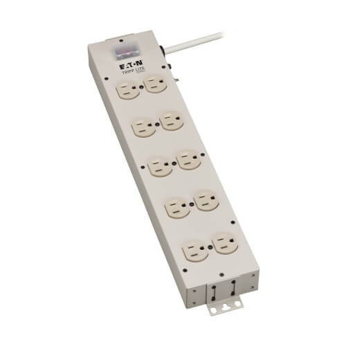 TRIPP TLM1015NC - Power Strip - 120V AC - Circuit Breaker - 15A - (10) 5-15R - Light G