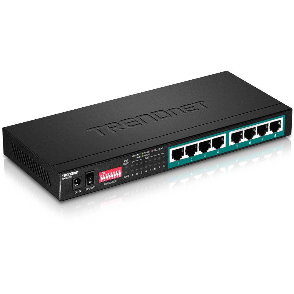 TRENDnet 8-Port Gigabit Long Range PoE+ Switch