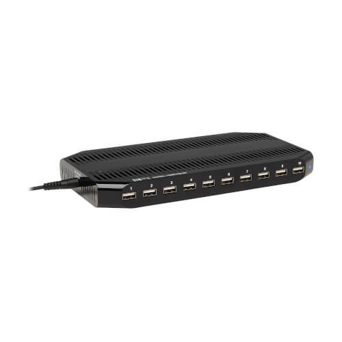 TRIPP 10-Port USB Charging Station with Adjustable Storage - 12V 8A / 96W USB Charger
