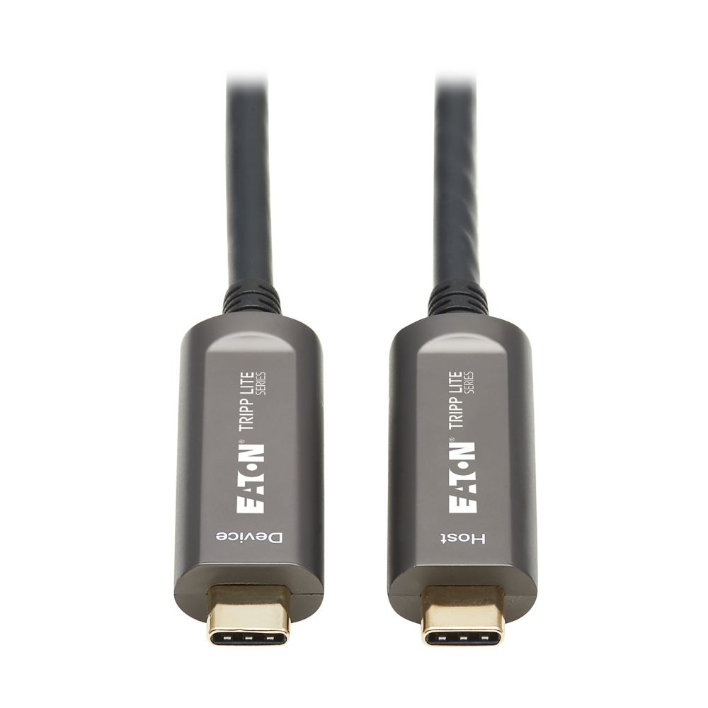 TRIPP 15M USB C FIBER ACTIVE OPTICS CABLE BACKWARD COMPATIBLE BLACK