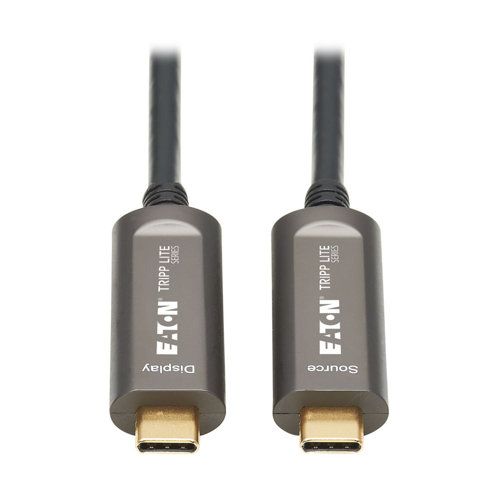 TRIPP 15M USB C FIBER ACTIVE OPTICS CABLE 4K60HZ HDR 4:4:4 M/M BLACK
