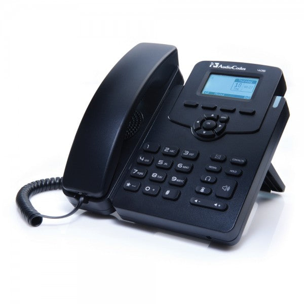AudioCodes SFB 405HD IP-Phone PoE GbE with an exter