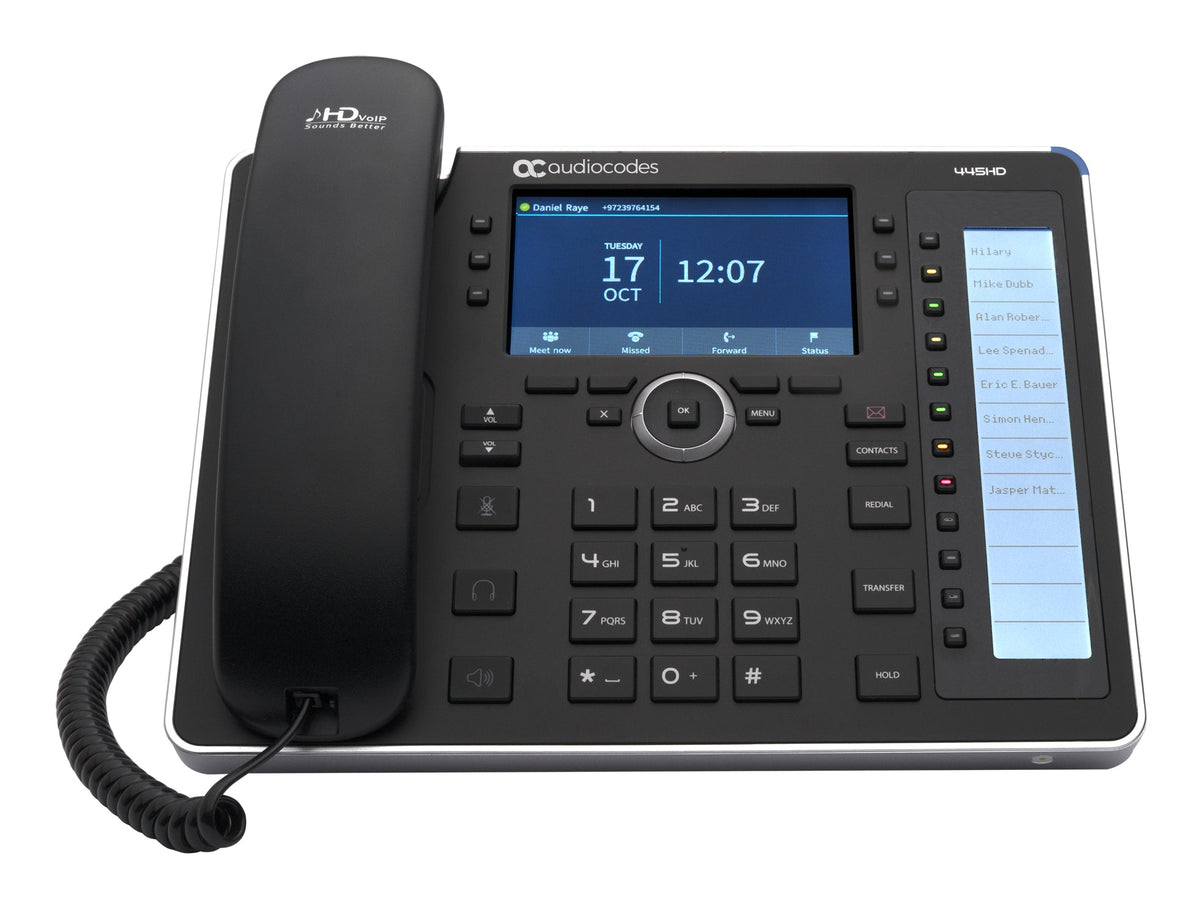 AudioCodes SFB 445HD IP-Phone PoE GbE black
