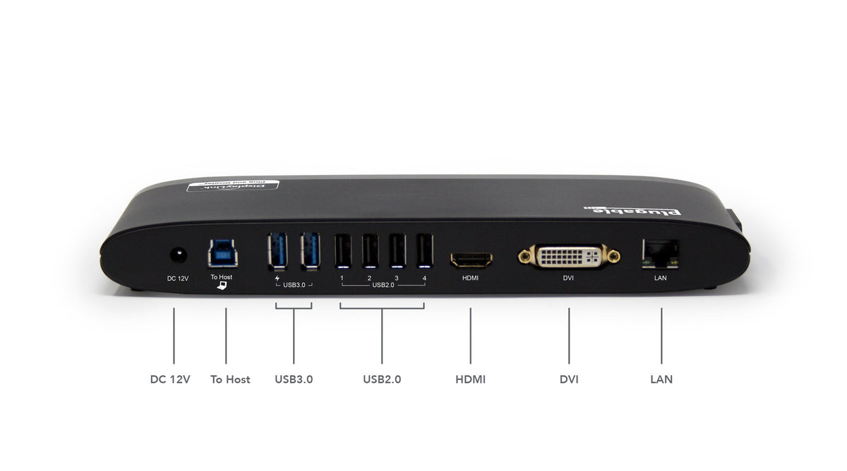 PLUGABLE DISPLAYLINK DUAL MONITOR HORIZONTAL DOCKING STATION USB TO