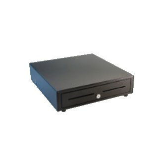APG VASARIO CASH DRAWER, BLACK W MEDIA SLOTS