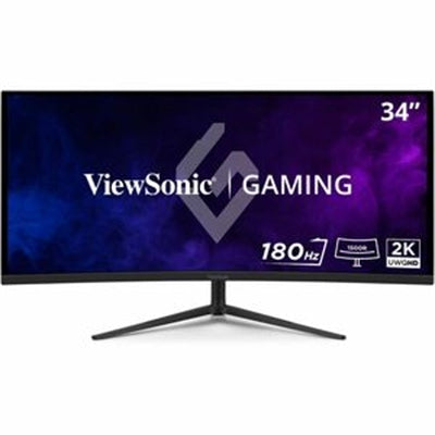Viewsonic 34 21:9 Curved 1440p 1ms 180Hz Gaming Monitor with FreeSync Premium.