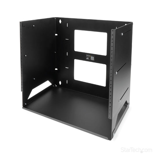 Startech Wall-Mount Server Rack with Built-in Shelf - Solid Steel - 8U N/A.