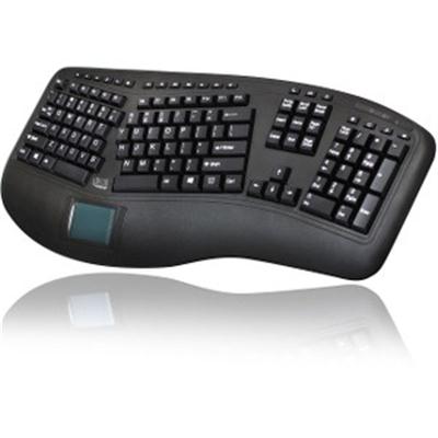 Adesso 2.4GHz Wireless Tru-Form Media 3D Ergonomic Touchpad Keyboard, with sp