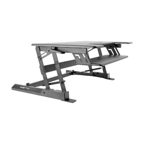 TRIPP Workstation - Convenient handles for smooth height adjustment. Monitor platform