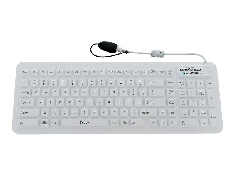 SEAL GLOW2 Washable Keyboard (White), Quick Connect, Silicone, LED Backlit, Anti