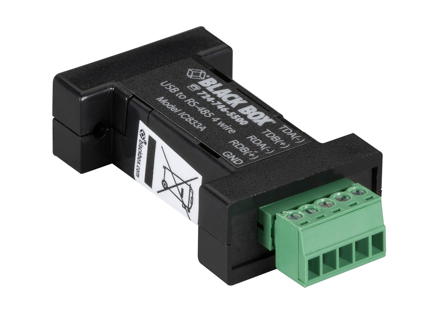 DB9 Mini Converter (USB to Serial), USB/RS-485 (4-wire, terminal block)