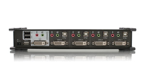 4 port DVI KVMP Swtch Audio Cb