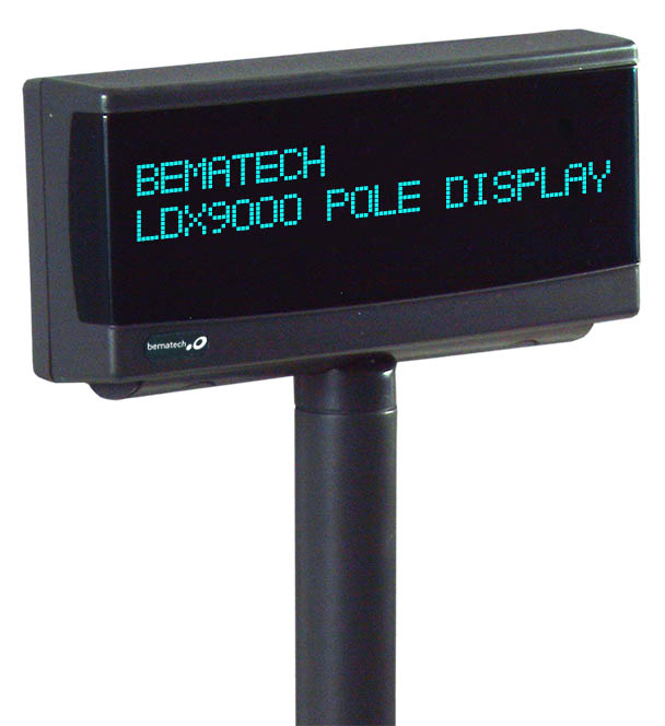 BEMATECH, POLE DISPLAY,9.5MM 2X20 RS232, CONFIGURABLE COMMAND SET- GRAY