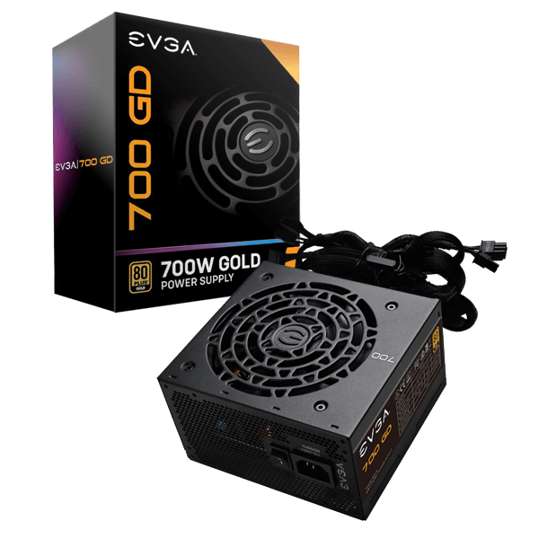 EVGA Power Supply 100-GD-0700-V1 700 GD 700W 80+GOLD 120mm Sleeve Bearing Retail