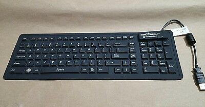 SEAL GLOW2 Washable Keyboard (Black), Quick Connect, Silicone, LED Backlit, Anti