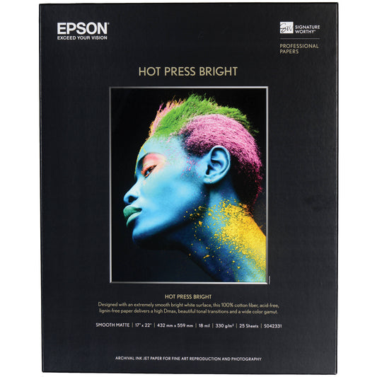 PAPER HOT PRESS BRIGHT 17X22 25CT