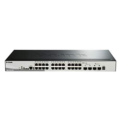 D-Link Network DGS-1510-28P SmartPro 24PT PoE Switch w 2 SFP and 2 10GbE SFP+