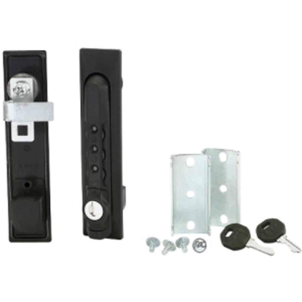 The 3-tumbler combination lock handle, with master key override, offers addition