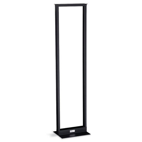 2-Post Premier Aluminum Distribution Rack, Black Finish, 84in (45U), 19inW
