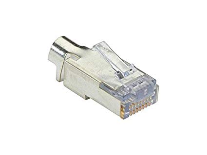 Shielded CAT6 EZ-RJ45 Modular Plugs, 50-Pack